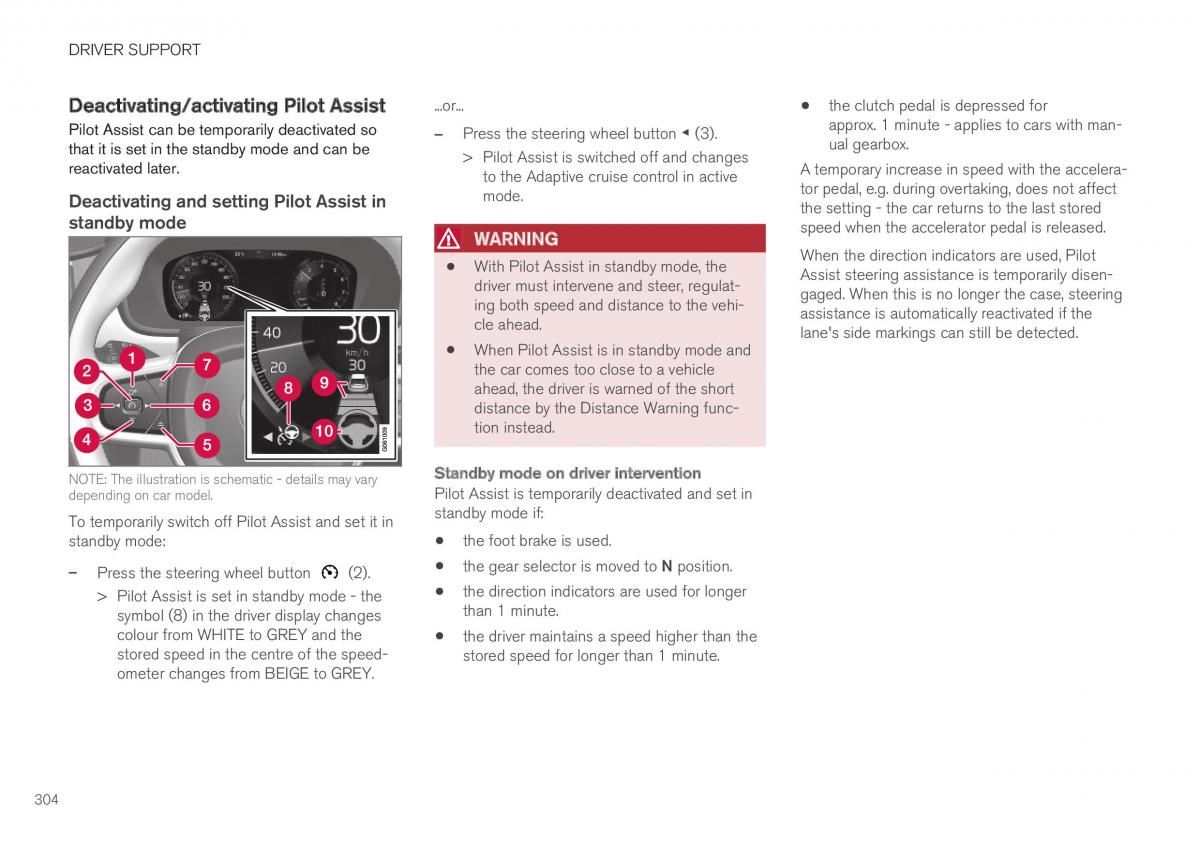 Volvo XC40 owners manual / page 306