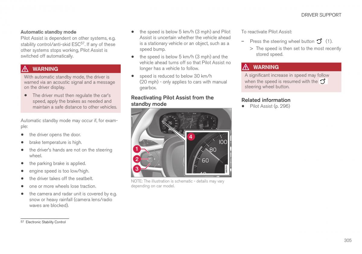 Volvo XC40 owners manual / page 307