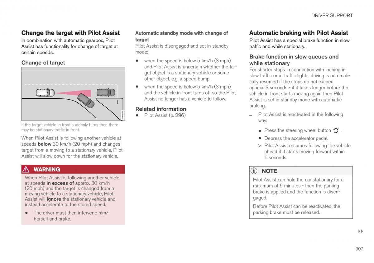 Volvo XC40 owners manual / page 309