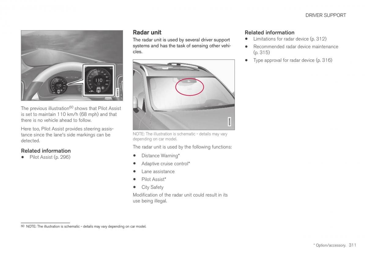 Volvo XC40 owners manual / page 313