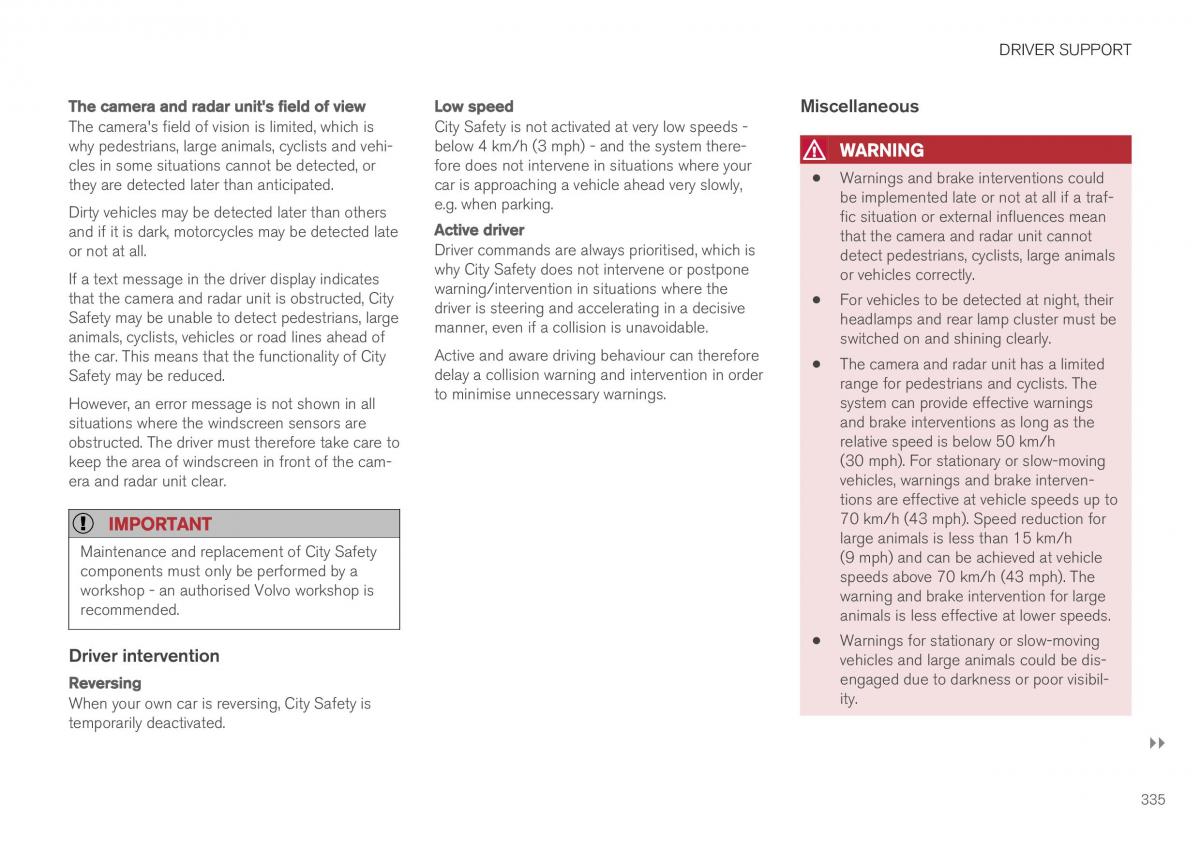 Volvo XC40 owners manual / page 337