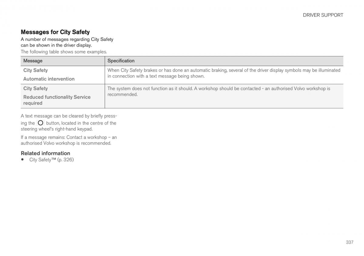 Volvo XC40 owners manual / page 339