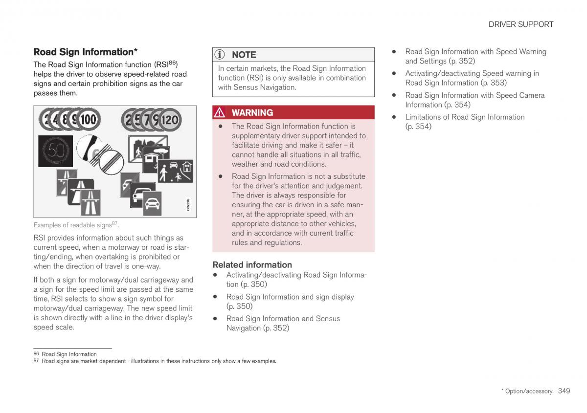 Volvo XC40 owners manual / page 351