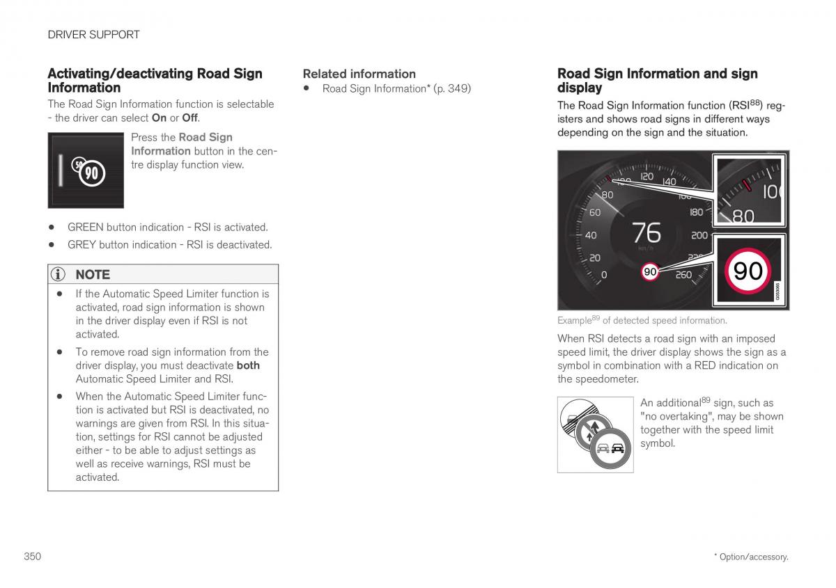 Volvo XC40 owners manual / page 352