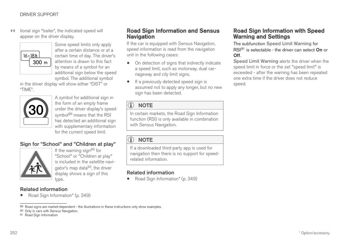 Volvo XC40 owners manual / page 354