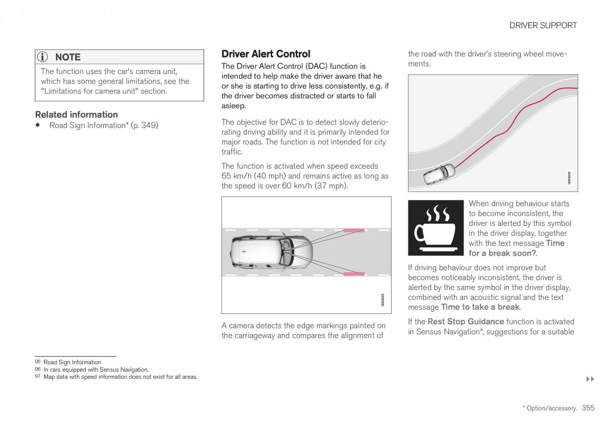 Volvo XC40 owners manual / page 357