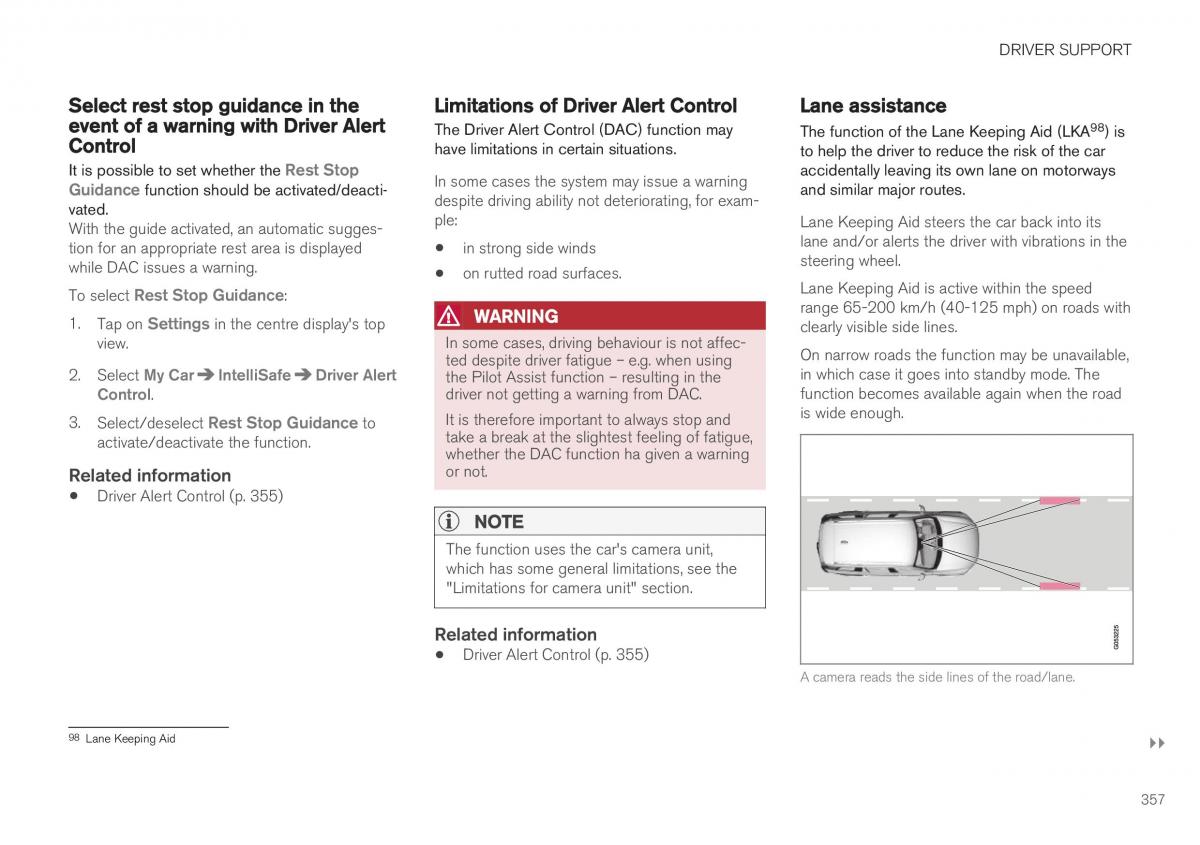 Volvo XC40 owners manual / page 359