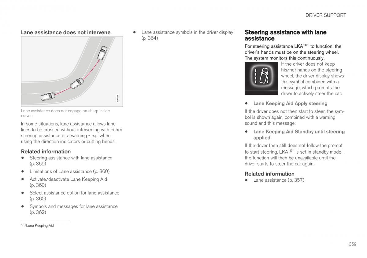 Volvo XC40 owners manual / page 361