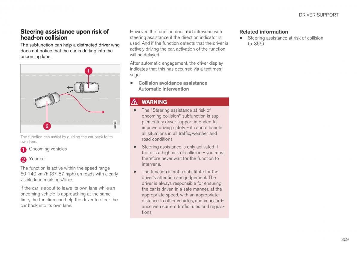 Volvo XC40 owners manual / page 371