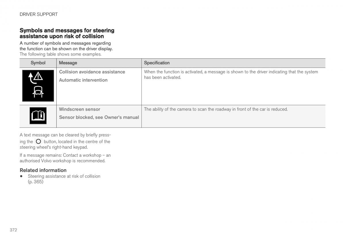 Volvo XC40 owners manual / page 374