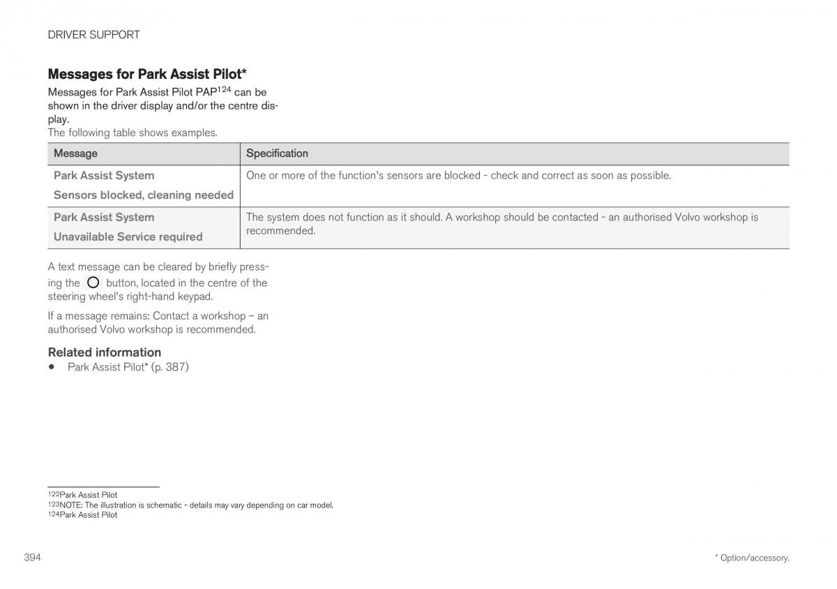 Volvo XC40 owners manual / page 396