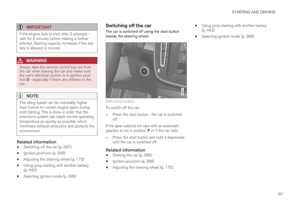 Volvo XC40 owners manual / page 399