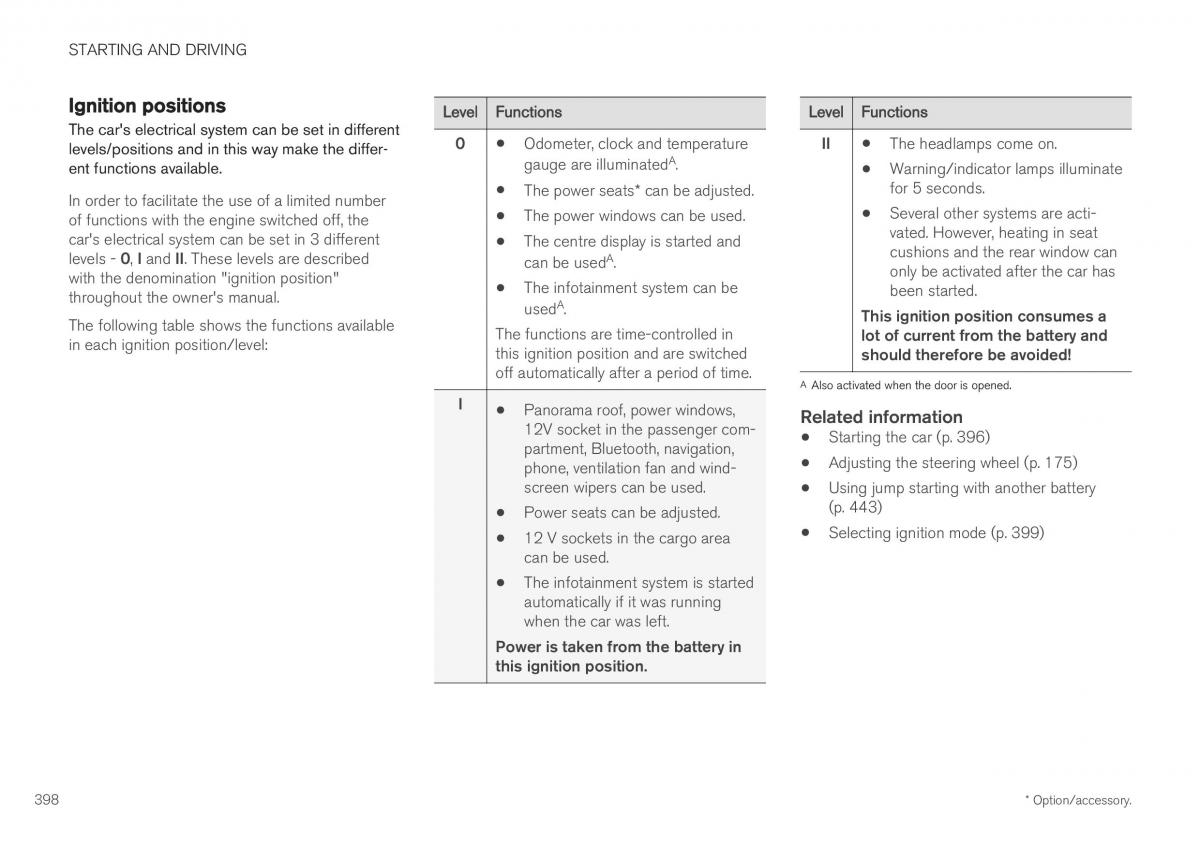 Volvo XC40 owners manual / page 400