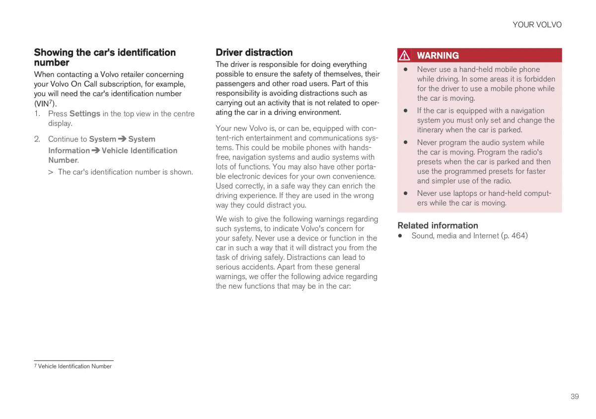 Volvo XC40 owners manual / page 41