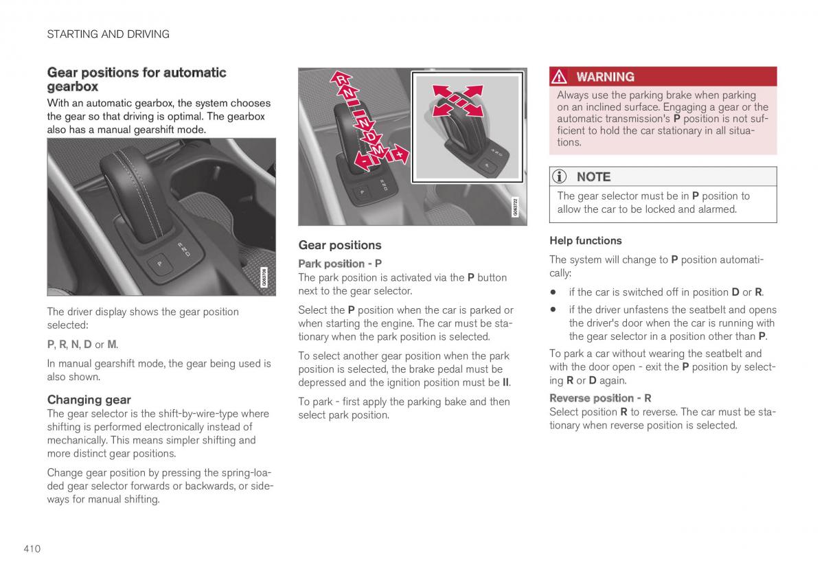 Volvo XC40 owners manual / page 412