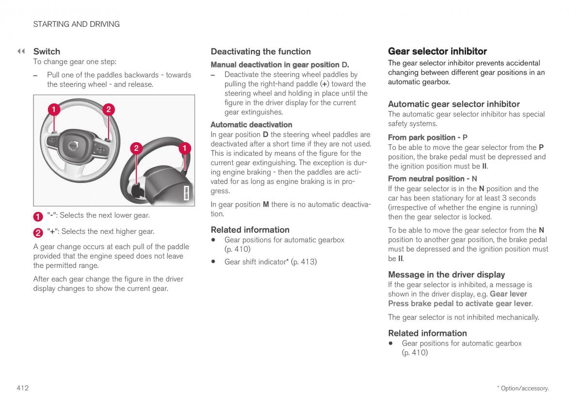 Volvo XC40 owners manual / page 414