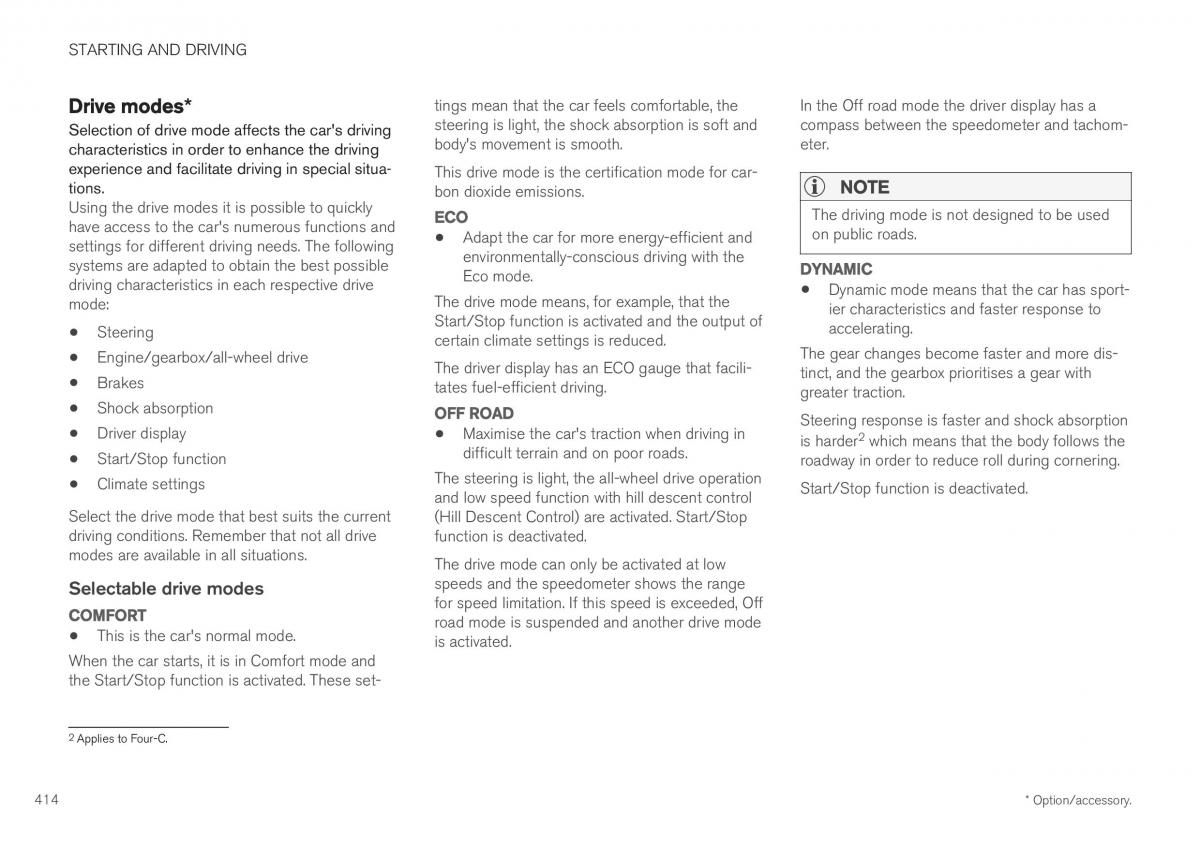 Volvo XC40 owners manual / page 416