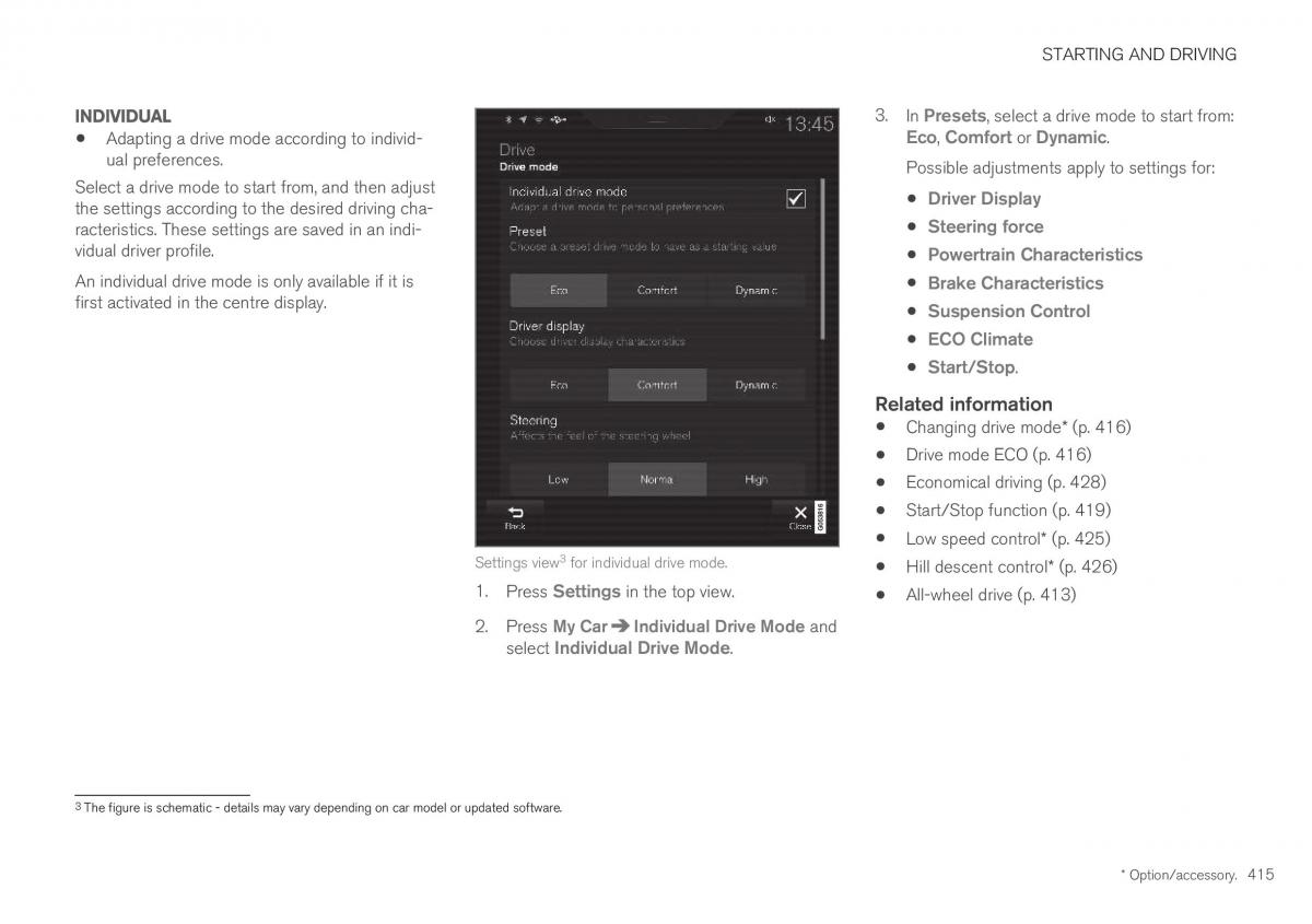 Volvo XC40 owners manual / page 417