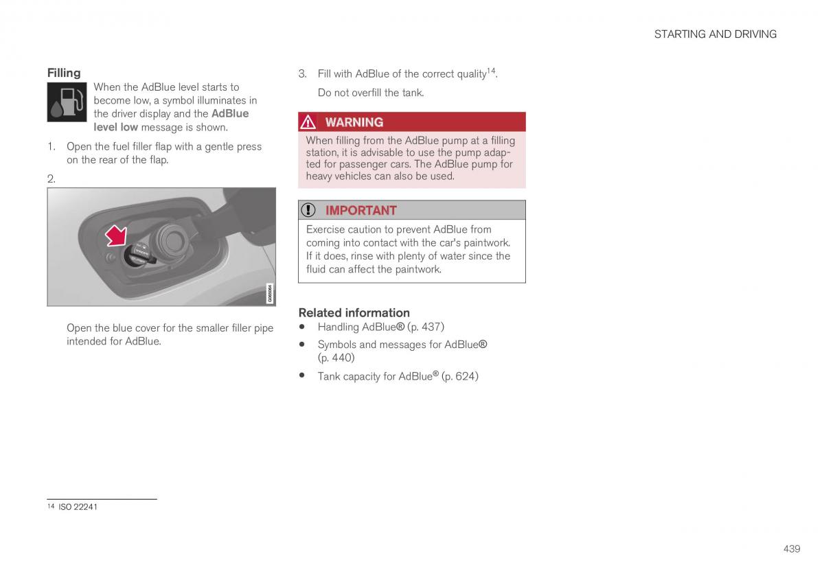 Volvo XC40 owners manual / page 441