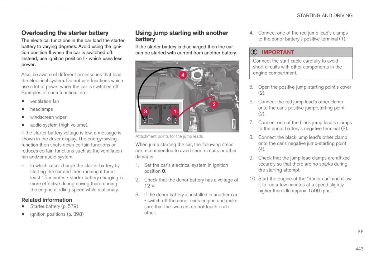 Volvo XC40 owners manual / page 445