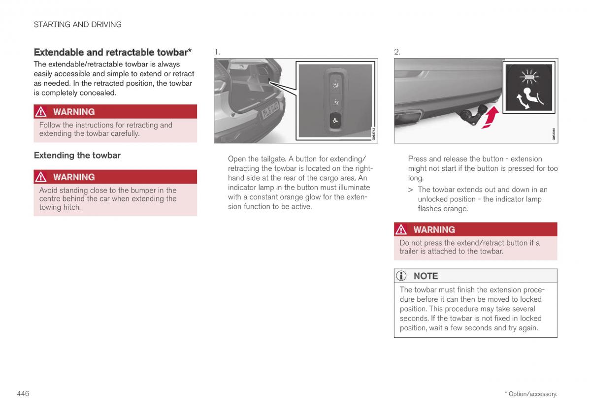 Volvo XC40 owners manual / page 448