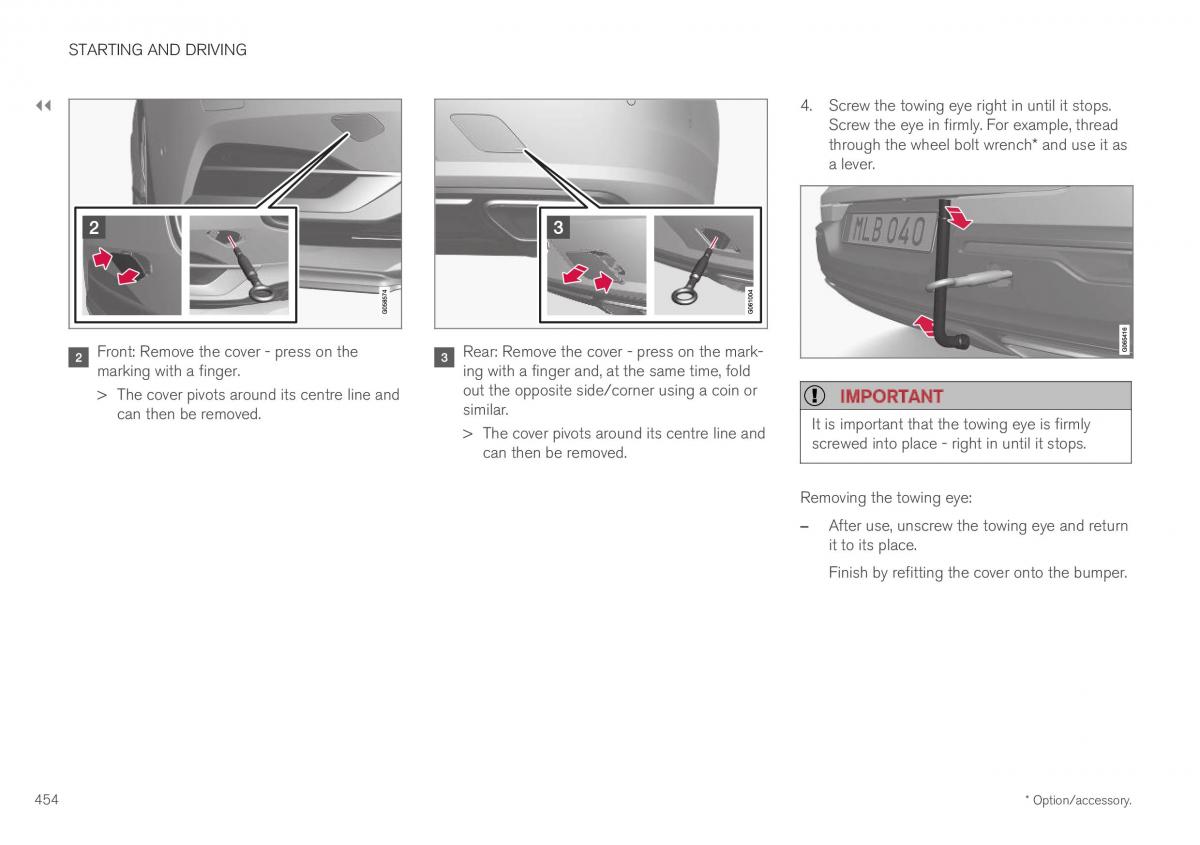 Volvo XC40 owners manual / page 456