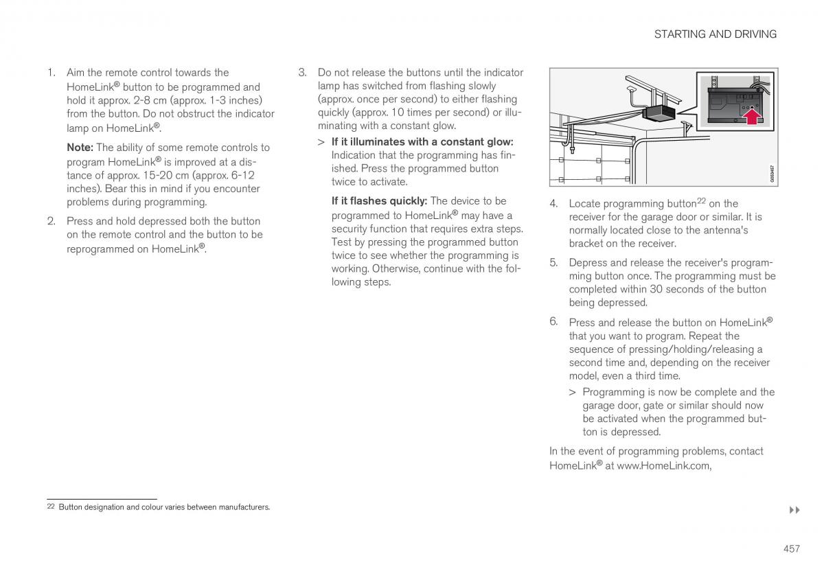 Volvo XC40 owners manual / page 459