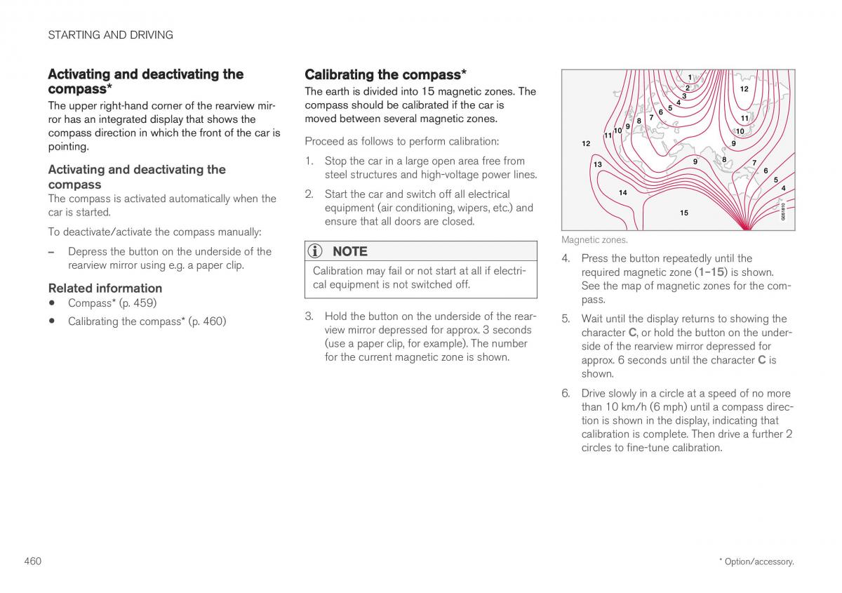 Volvo XC40 owners manual / page 462