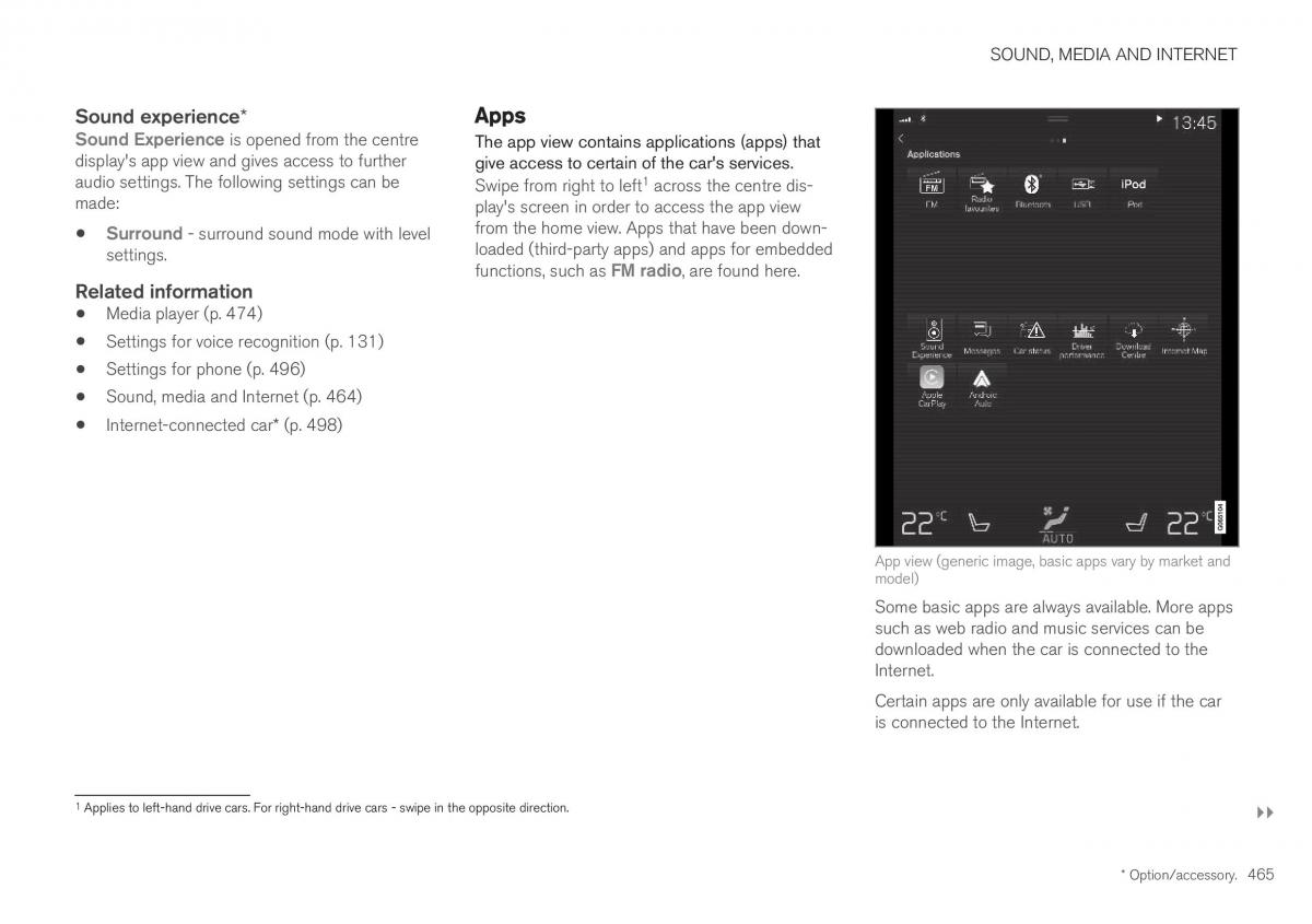 Volvo XC40 owners manual / page 467