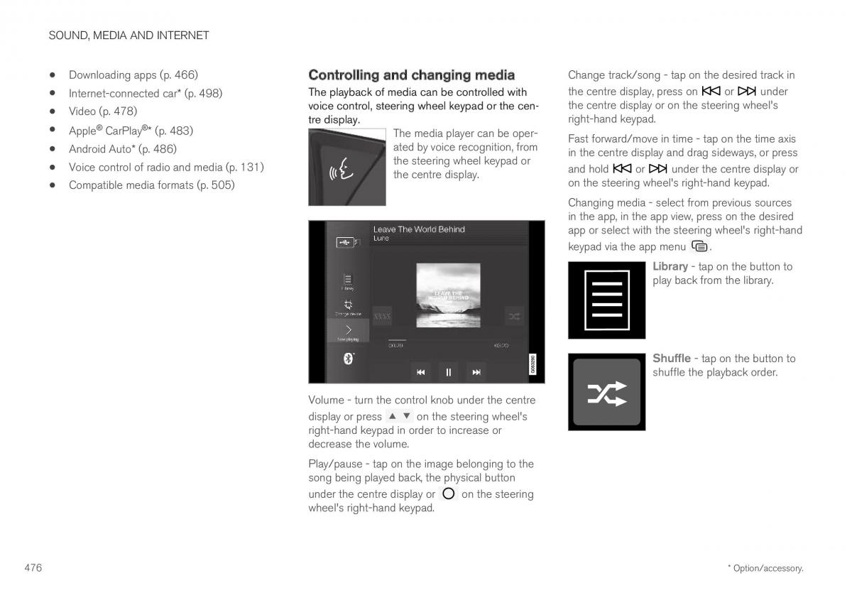 Volvo XC40 owners manual / page 478