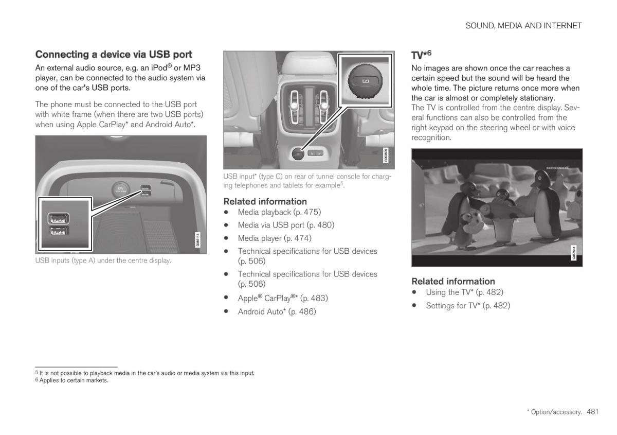 Volvo XC40 owners manual / page 483