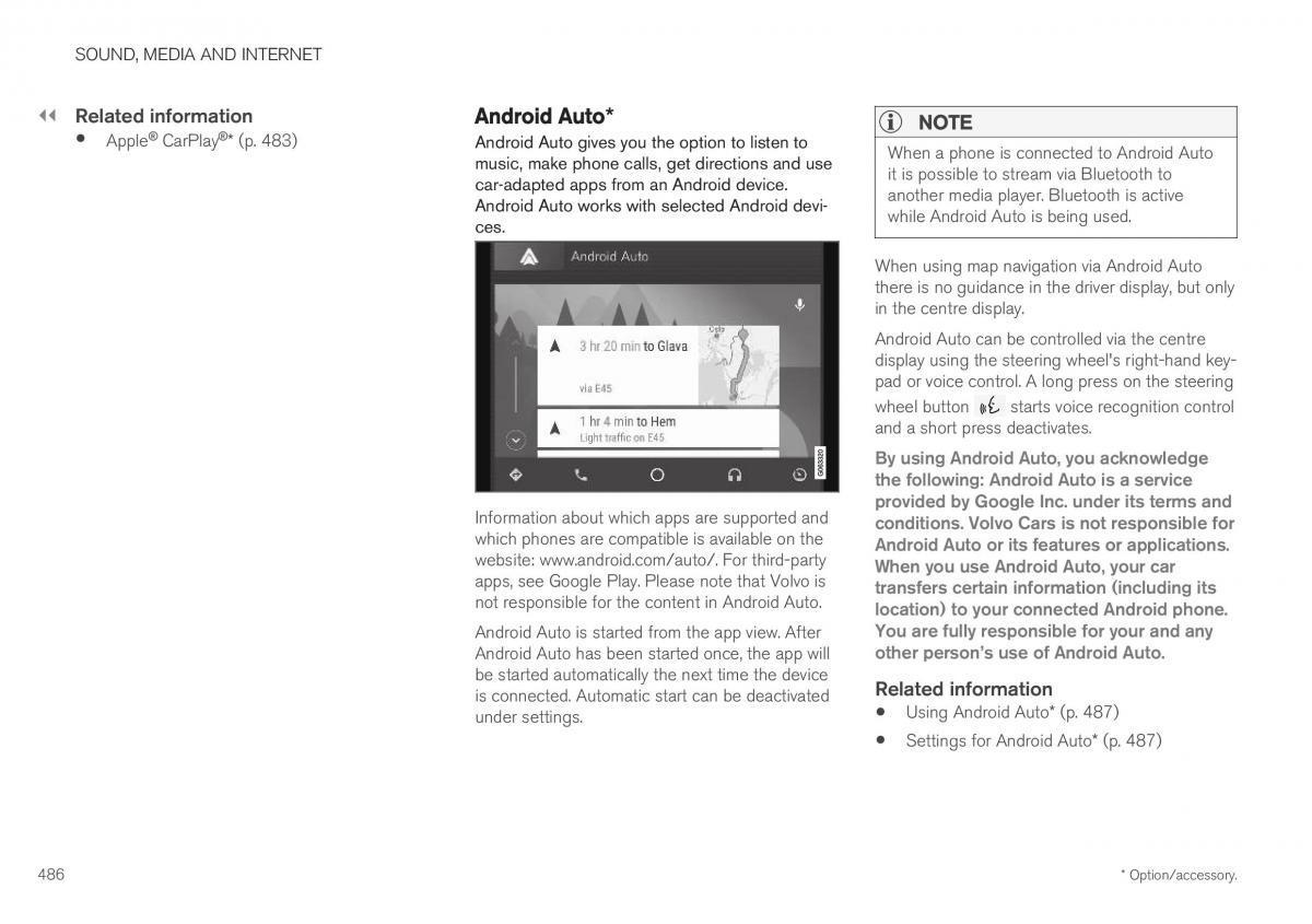 Volvo XC40 owners manual / page 488