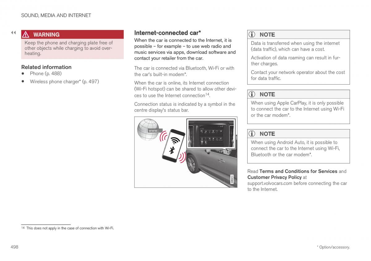 Volvo XC40 owners manual / page 500