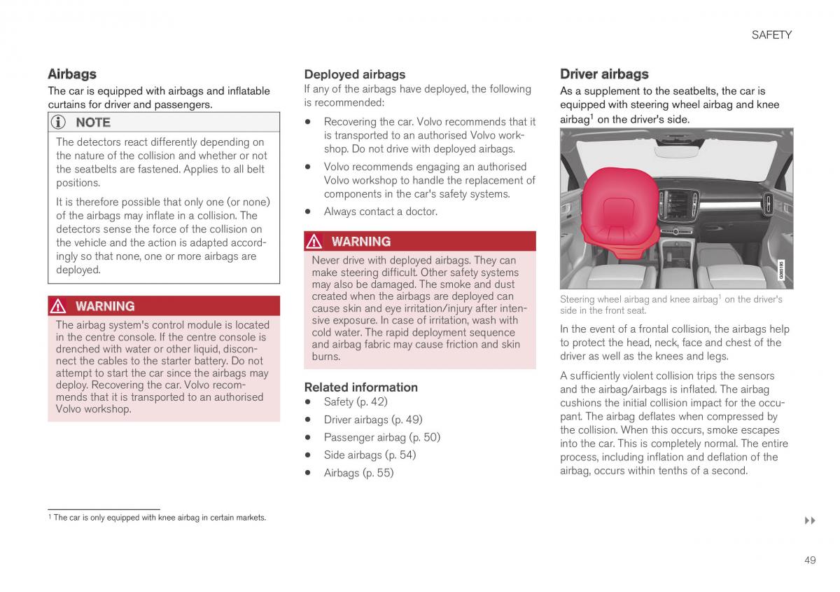 Volvo XC40 owners manual / page 51