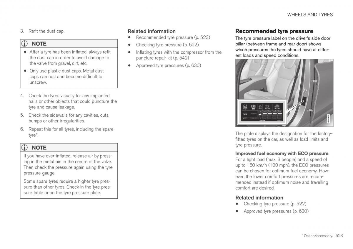 Volvo XC40 owners manual / page 525