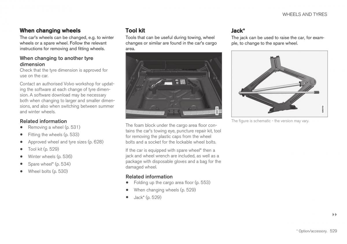 Volvo XC40 owners manual / page 531