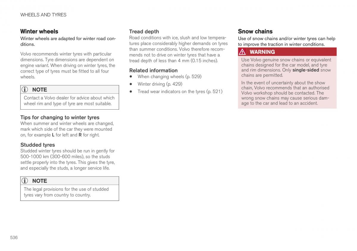 Volvo XC40 owners manual / page 538