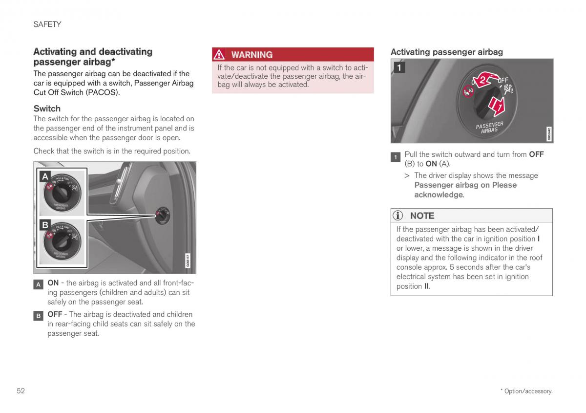 Volvo XC40 owners manual / page 54