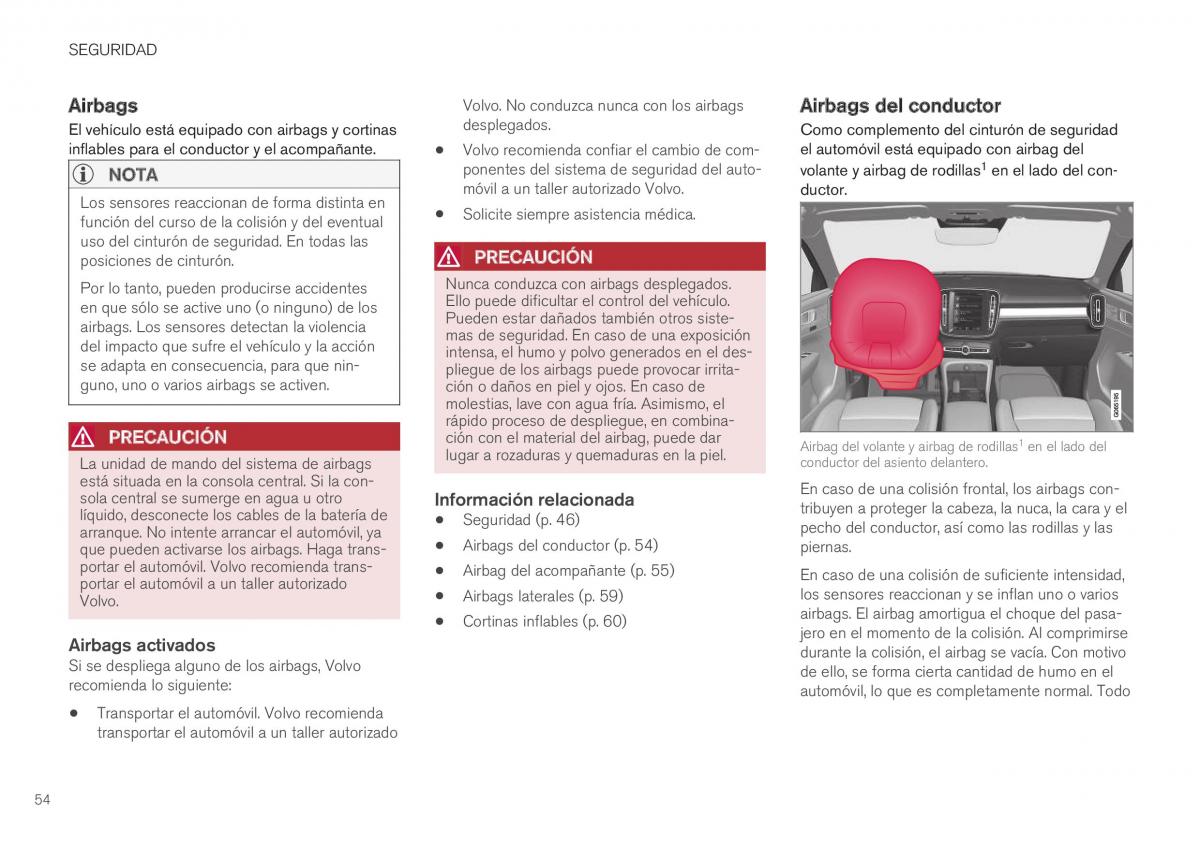 Volvo XC40 manual del propietario / page 56