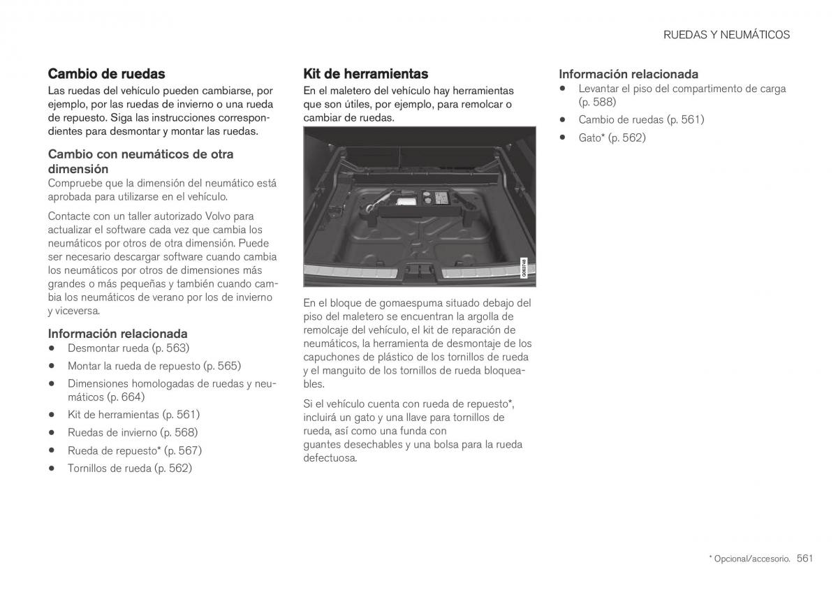 Volvo XC40 manual del propietario / page 563