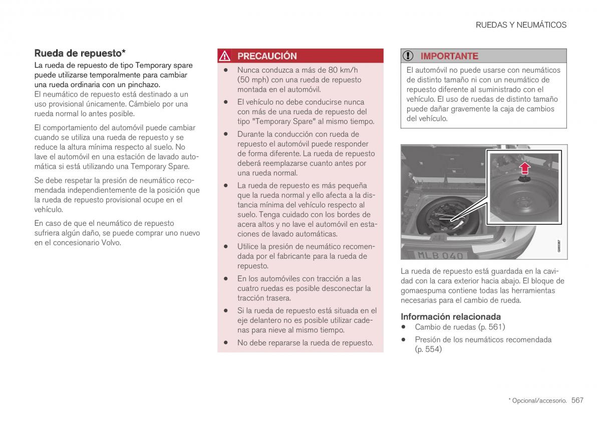 Volvo XC40 manual del propietario / page 569