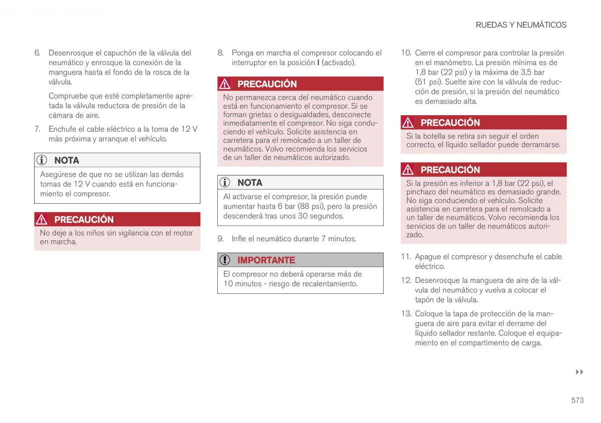 Volvo XC40 manual del propietario / page 575