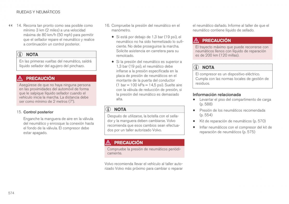Volvo XC40 manual del propietario / page 576