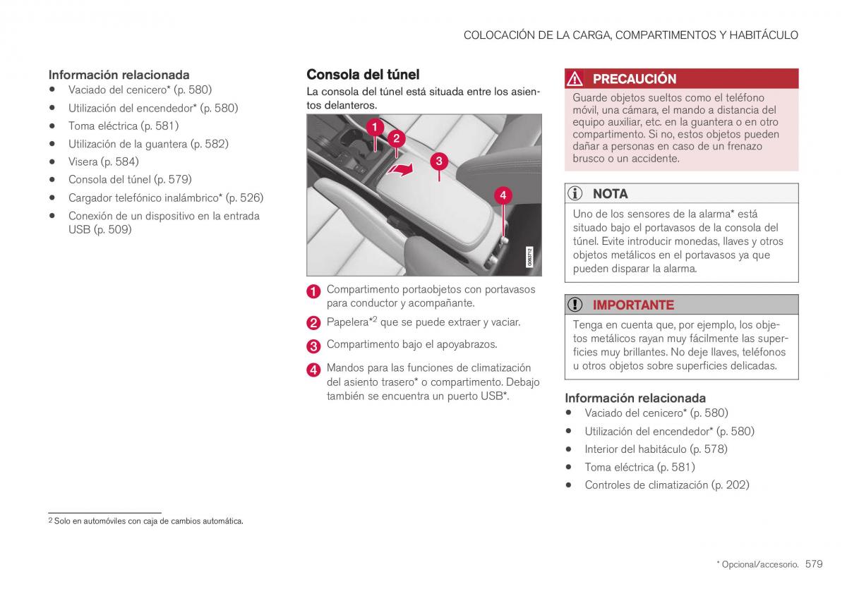 Volvo XC40 manual del propietario / page 581