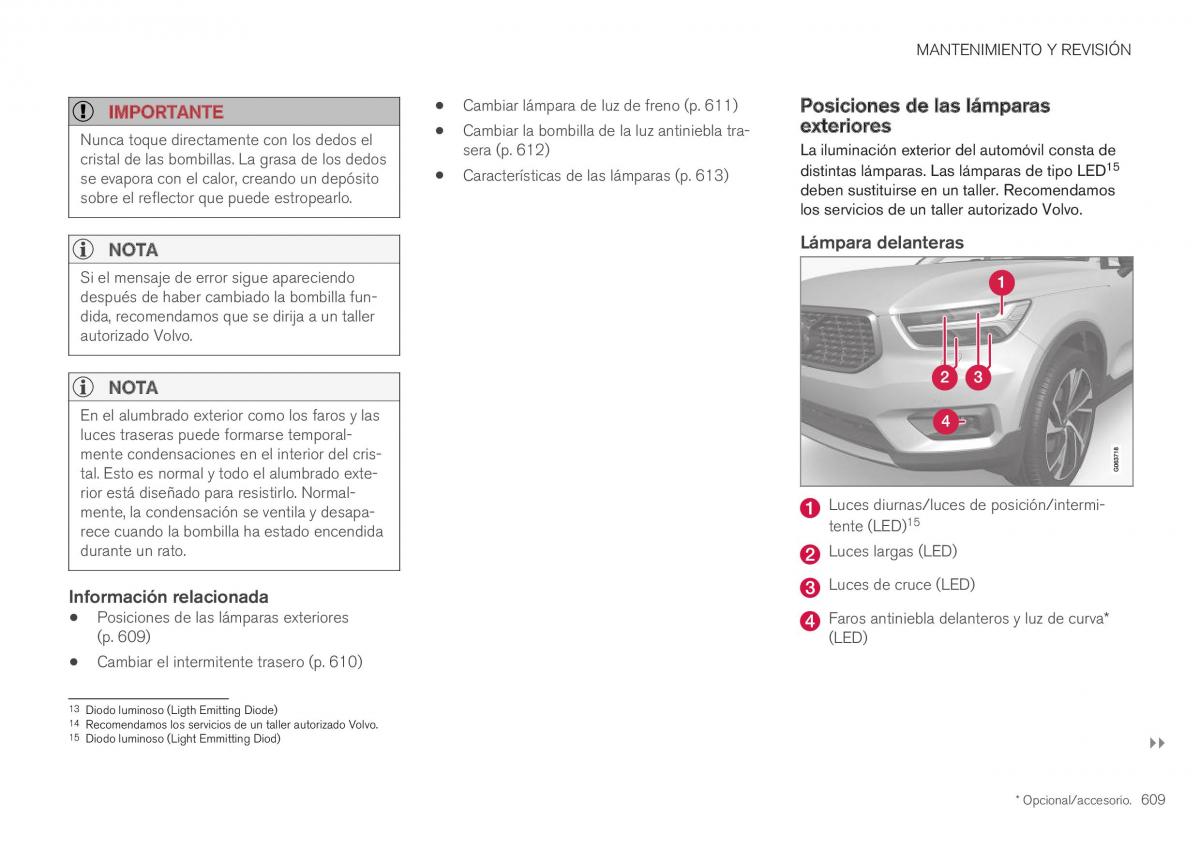 Volvo XC40 manual del propietario / page 611