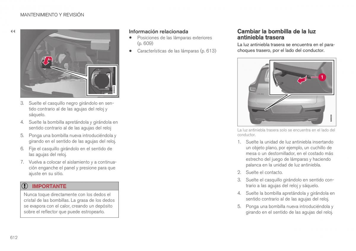 Volvo XC40 manual del propietario / page 614