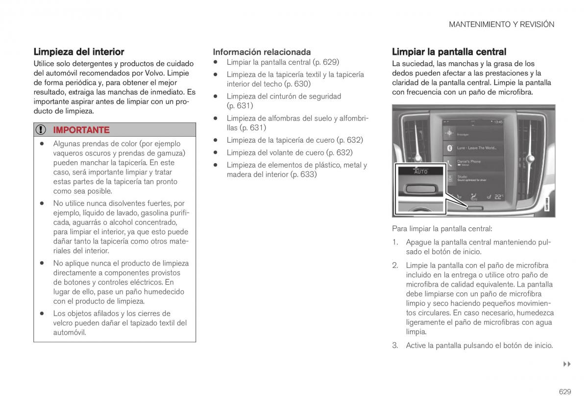 Volvo XC40 manual del propietario / page 631