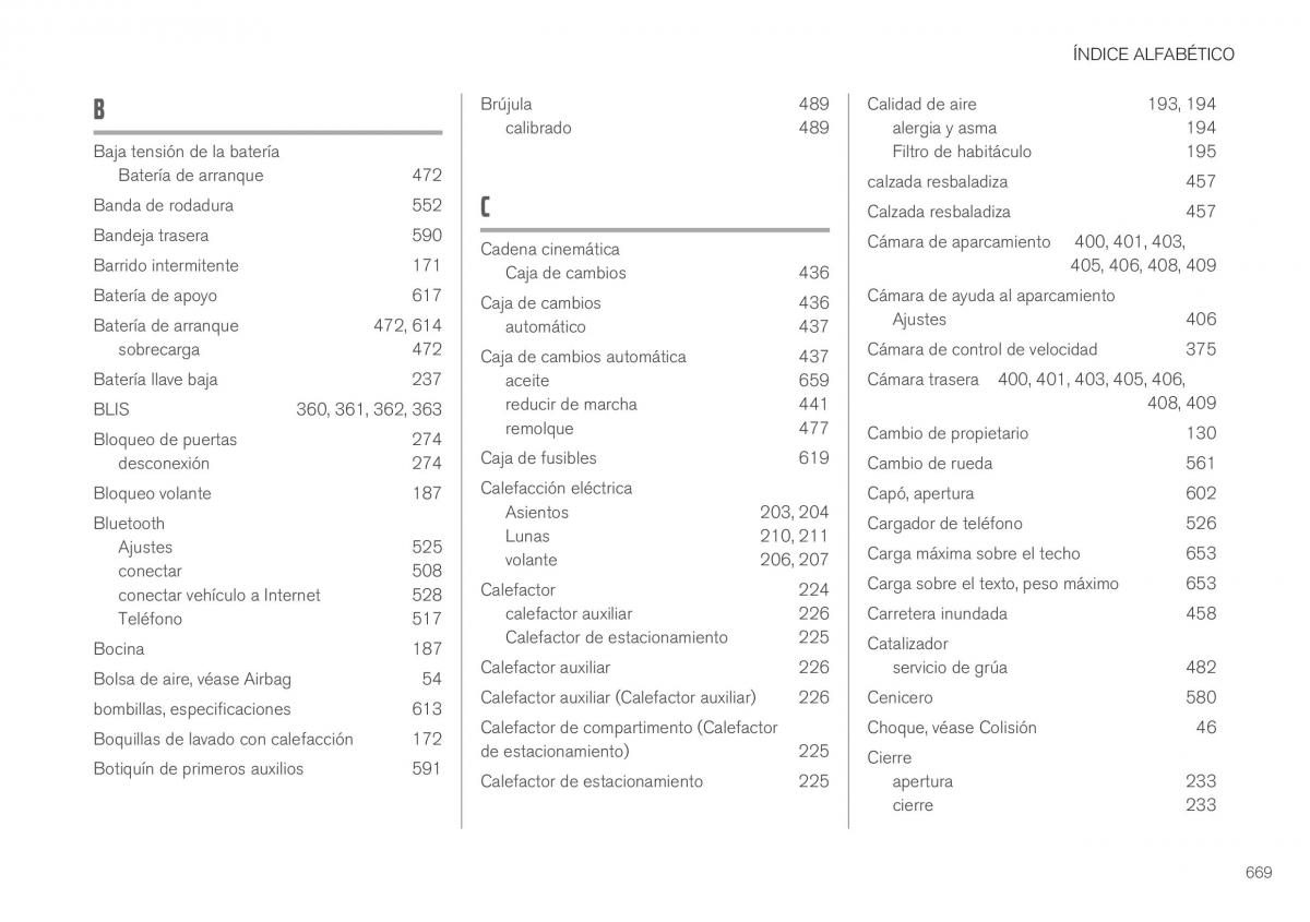 Volvo XC40 manual del propietario / page 671