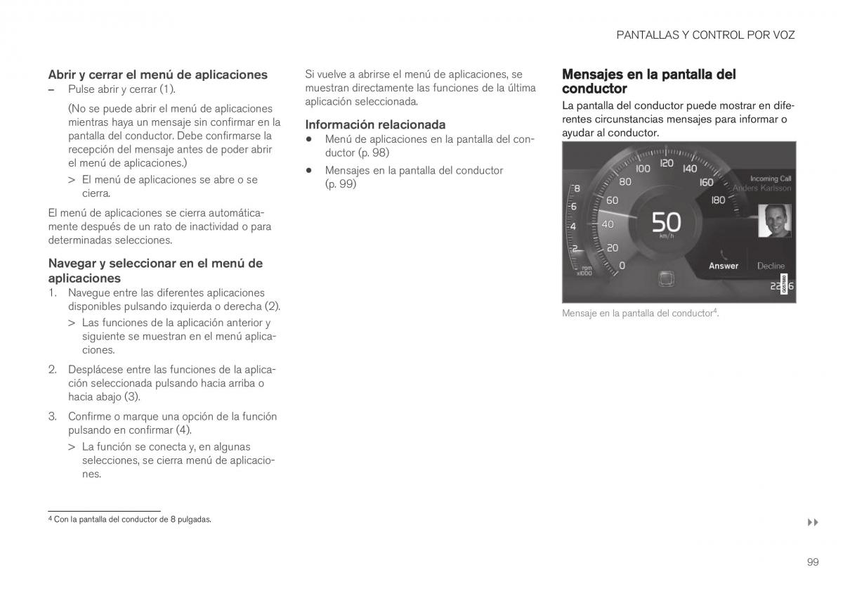 Volvo XC40 manual del propietario / page 101