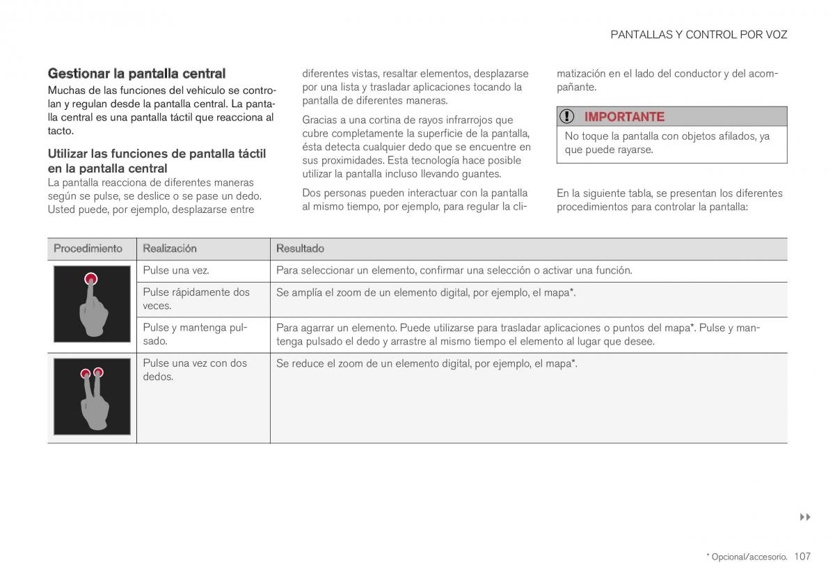 Volvo XC40 manual del propietario / page 109